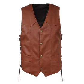 Classic Men’s Black Leather Vest