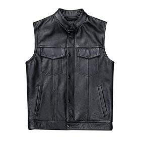Men’s Genuine Leather Fashion Vest