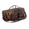 Rustic and soft Leather Duffle Bag
