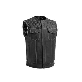 Sleek and Protective Motorbike Leather Vests